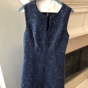 Diane Von Furstenberg Navy Painted Tweed